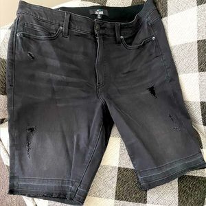 EUC Lularoe Bermuda shorts size 32 distressed faded bladed with tears